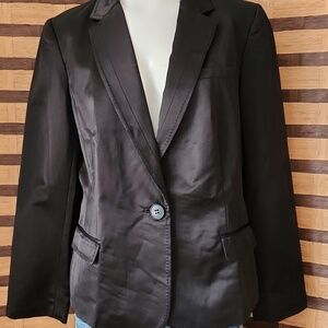 Victor Alfaro Black Satin Blazer